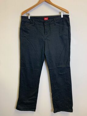 Dickies Black Work Pants with Red Logo Tags
